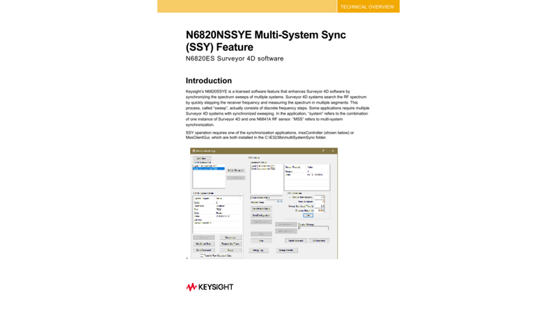 N6820NSSYE Multi-System Sync (SSY) Feature